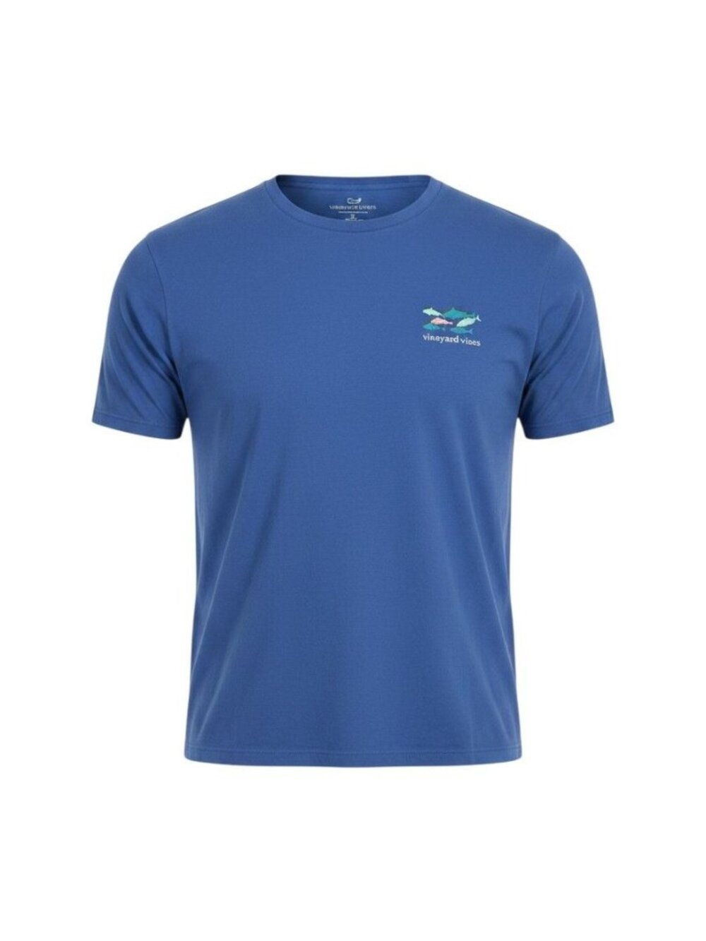 Vineyard Vines Blue Graphic Tee With Fish Logo Short Sleeve Mens XL